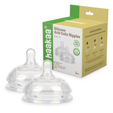 Haakaa - Generation 3 Silicone Bottle Anti-Colic Nipple - S N2