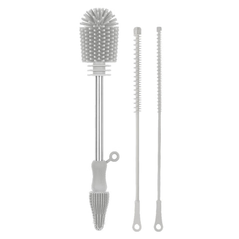 Haakaa - Silicone Cleaning Brush Kit  - Suva Grey