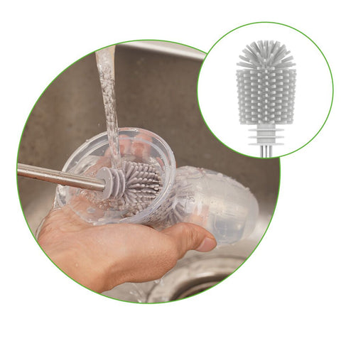 Haakaa - Silicone Cleaning Brush Kit  - Suva Grey