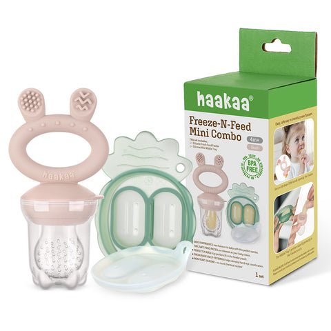 Haakaa - Fresh Food Feeder - Blush - Mini Combo