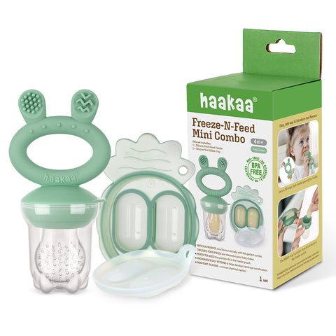 Haakaa - Fresh Food Feeder - Pea Green - Mini Combo