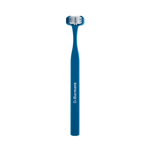 Dr.Barman's - SuperBrush 2 - Blue - Three-Headed Toothbrush for 6-11y