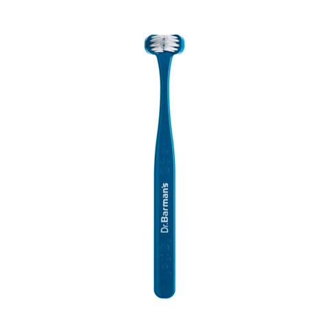 Dr.Barman's - Superbrush 1 - Blue - Three-Headed Toothbrush for 0-6y