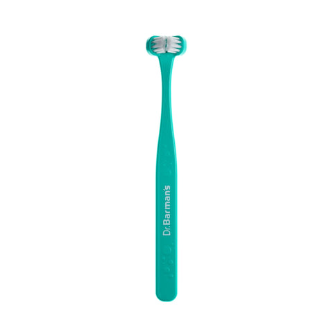 Dr. Barman's - Superbrush 1 - Petrol Blue - Three-Headed Toothbrush for 0-6y