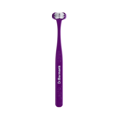 Dr. Barman's - Superbrush 1 - Purple - Three-Headed Toothbrush for 0-6y