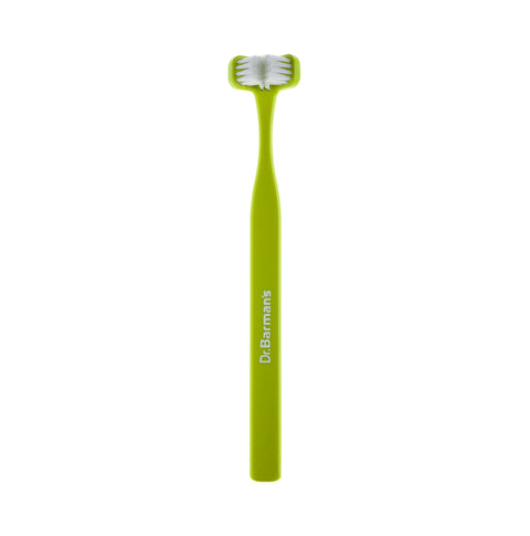 Dr.Barman's - SuperBrush 2 - Mint Green - Three-Headed Toothbrush for 6-11y