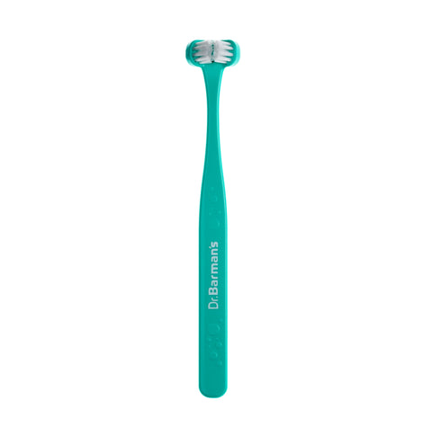 Dr.Barman's - Superbrush 3 - Petrol Blue - Three-Headed Toothbrush for 12+y