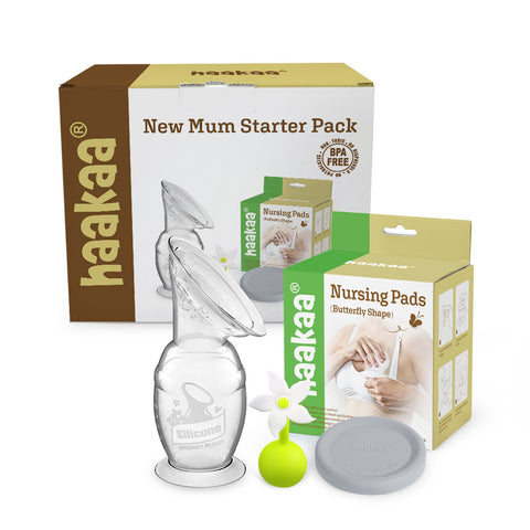 Haakaa - New Mum Starter Pack - White Stopper