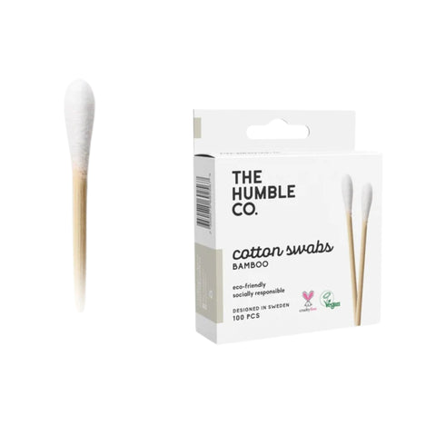 Humble - Natural Cotton Swabs - White