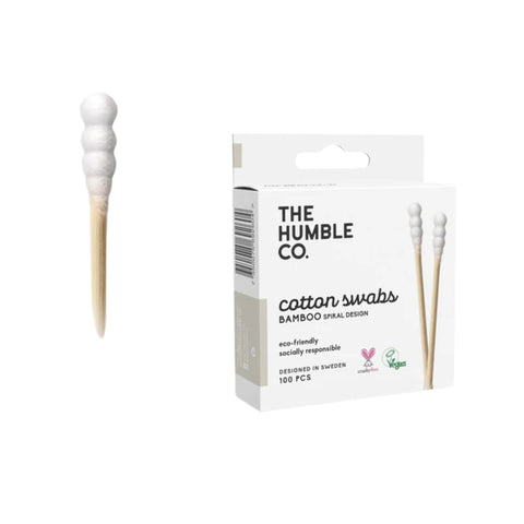 Humble - Natural Spiral Cotton Swabs - White N100
