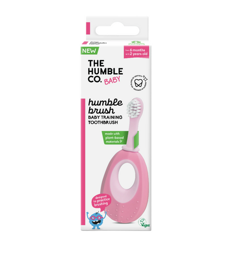 Humble Plant-Based Toothbrush - Wide - (6-24თვ.) Pink - Ultra-Soft