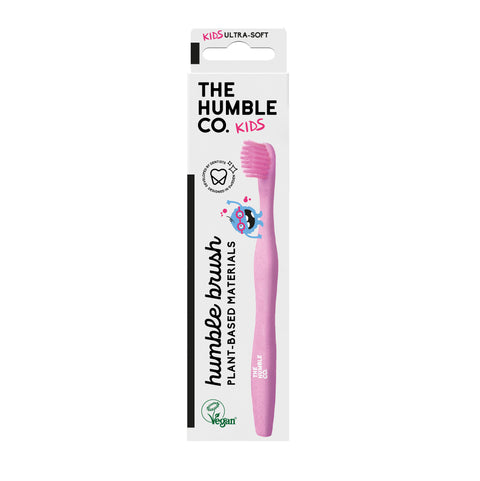 Humble Plant-Based Toothbrush  (2-8 yaers) Pink - Ultra-Soft