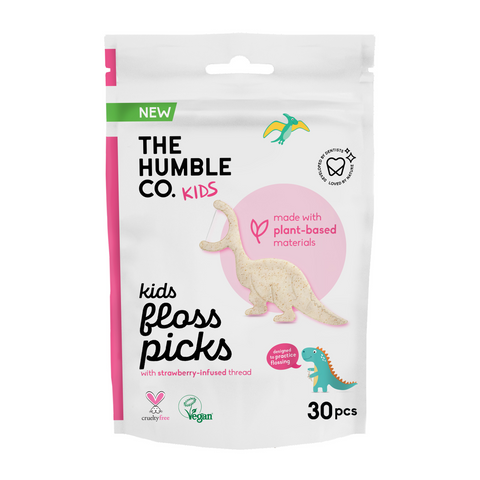 Humble - Kids Dental Floss Picks - Single Thread - Strawberry N30