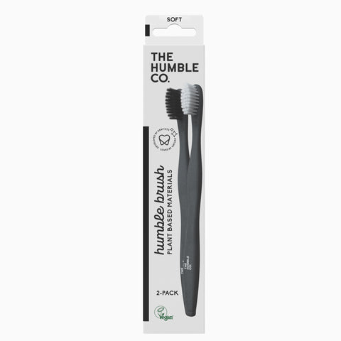 Humble Plant-Based Toothbrush (12+ years) White/Black - Soft N2